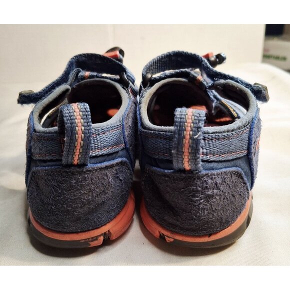 KEEN Kids Seacamp II CNX Waterproof Sport Sandals Size 1 Navy Coral Hiking Water - Picture 3 of 6